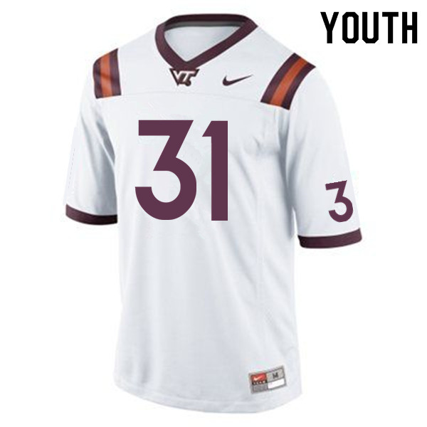 Youth #31 Brandon Facyson Virginia Tech Hokies College Football Jerseys Sale-Maroon